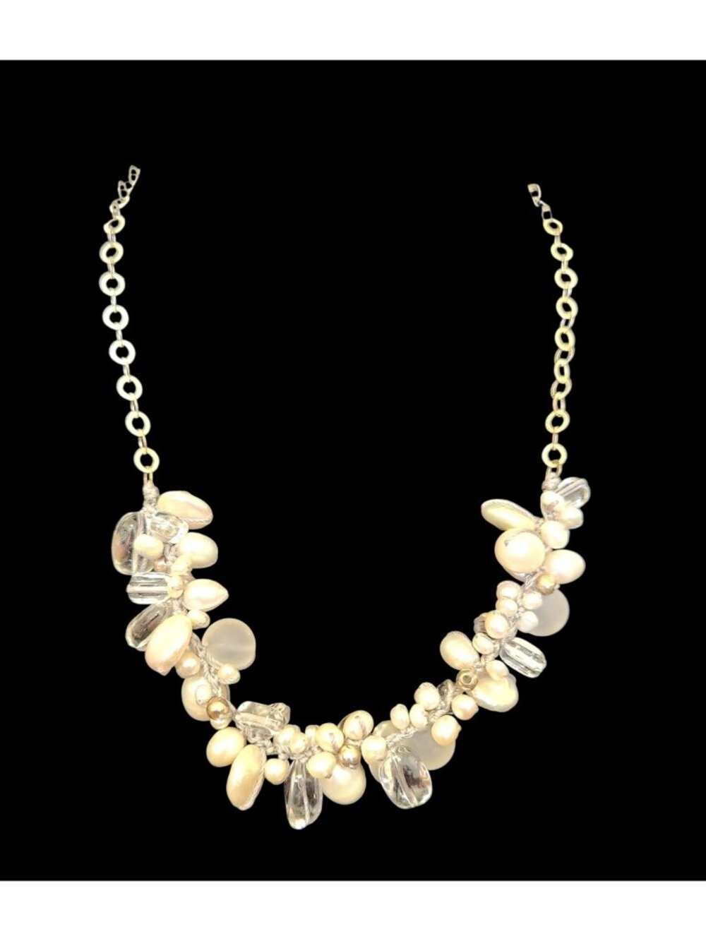 Silpada Sterling Silver 925 Effervescence Pearl and Silver Necklace